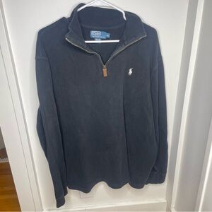 VTG Polo by Ralph Lauren Men's Black Quarter-Zip Sweater Knit XL